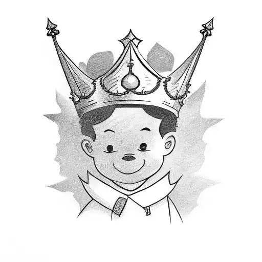 The Kid Writing With A Crown