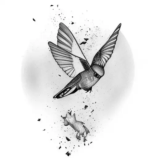 A Portrait Of Your Grandpa With A Hummingbird Perched On His Shoulder