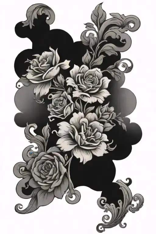 Floral And Clouds Surrounding