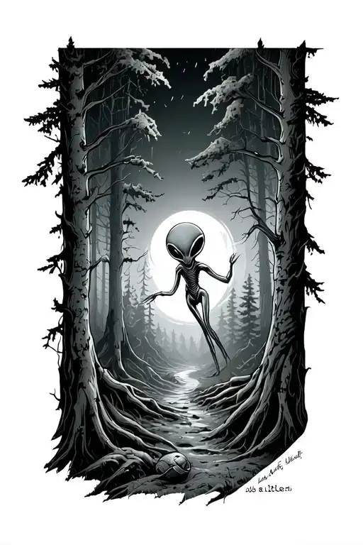 Alien Abduction In The Forrest