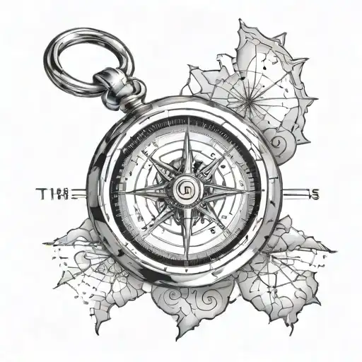 Compass With Map Inside