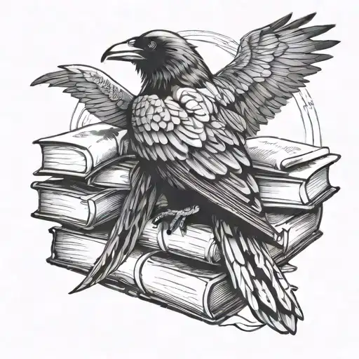 Raven And Books Forming