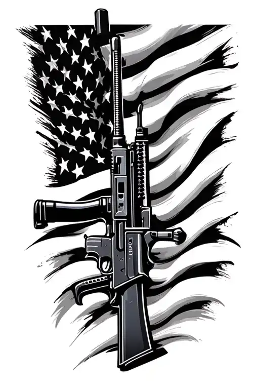 Ar15 American Flag