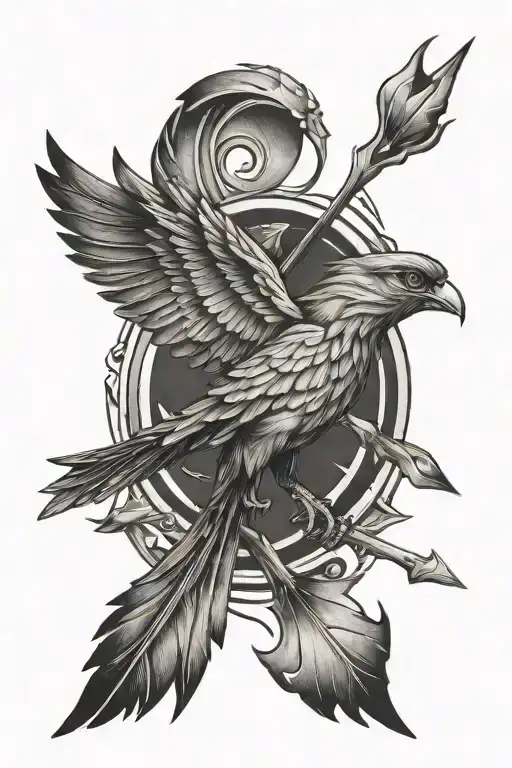Phoenix In An Arrow Piercing