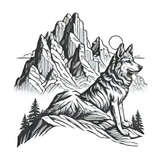 Mountain And Dog