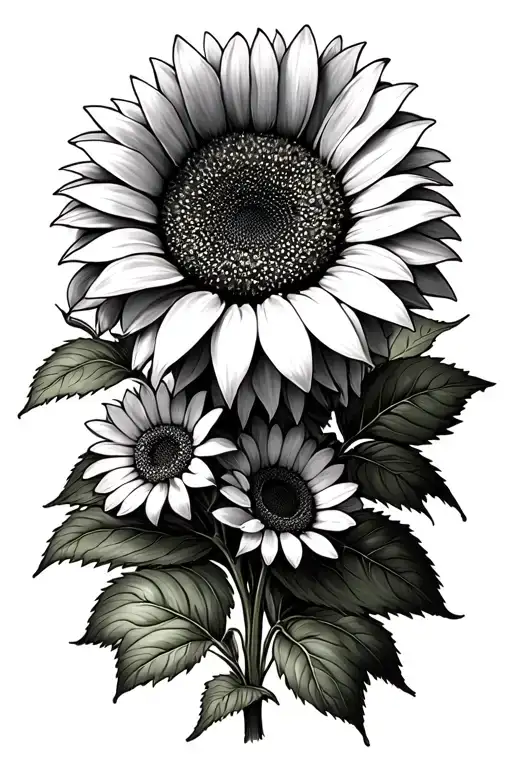 Margerite And Sunflower Growing