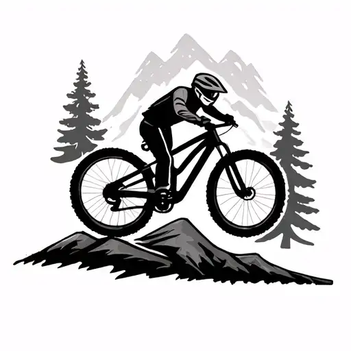Stick Figure Mountain Bike Fall