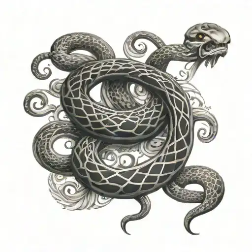 Snake With Filigree Design