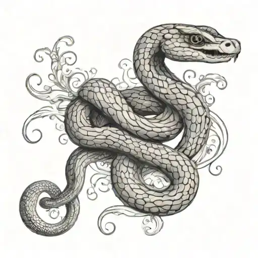 Snake With Filigree Design & Smoking