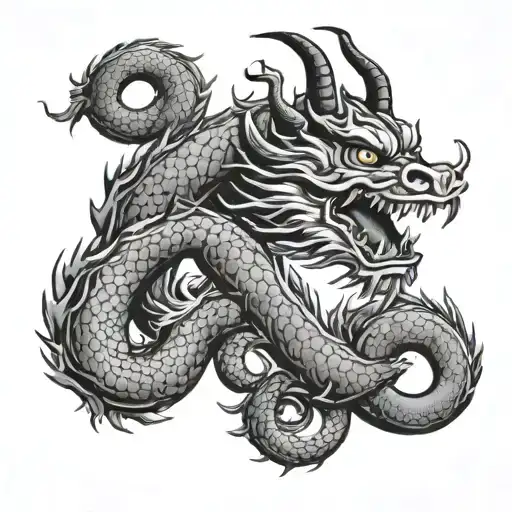 Chinese Dragon Coiled