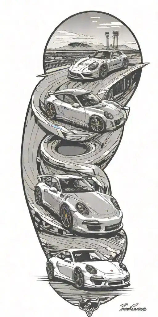 Porsche 991 Polaroid Race Track