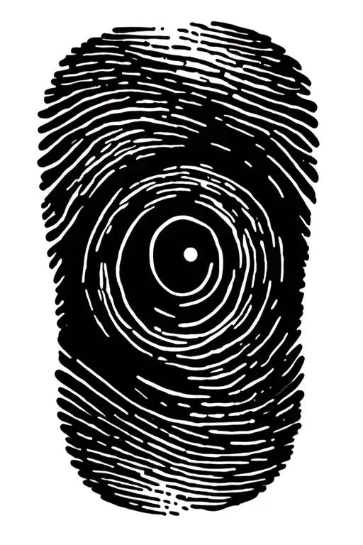 Fingerprint Inside A Circle