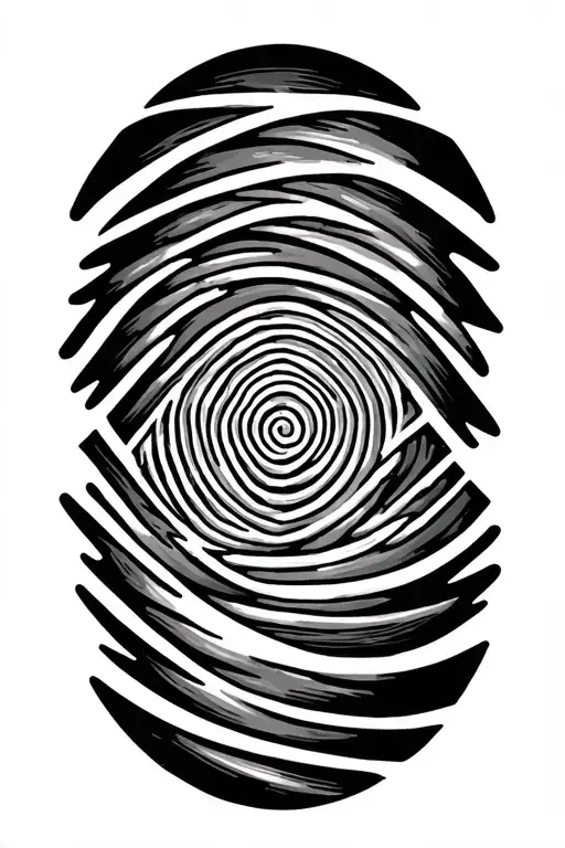 Fingerprint Inside A Circle Shape