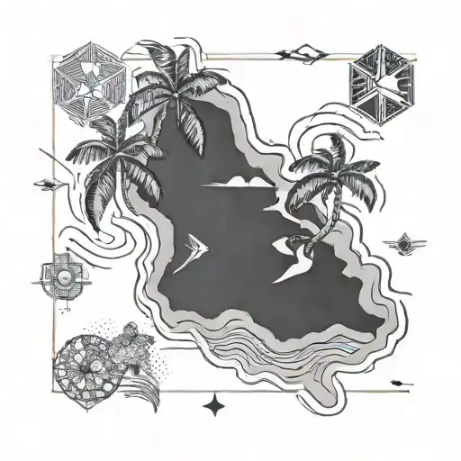 Basic Geometric Design Featuring Costa Rica Pura Vida In Map