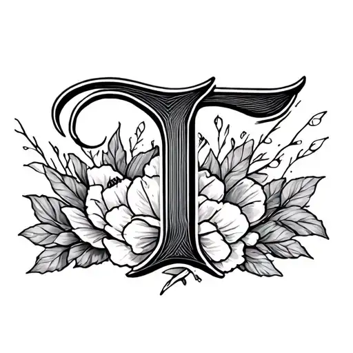 Combine The Letters D And T To Create A Pretty Calligraphy