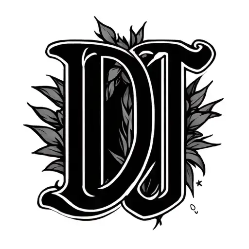 Combine The Letters D And T To Create A Pretty Calligraphy