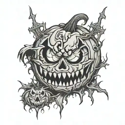 Rotting Jack-o-lantern Spitting Out Pumpkin Insides