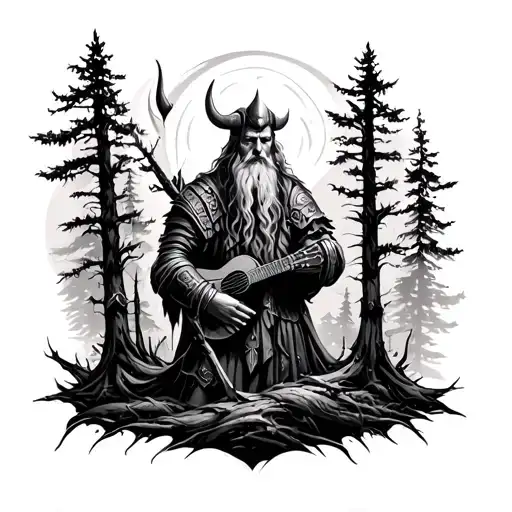 Viking Warrior Nature Trees Music