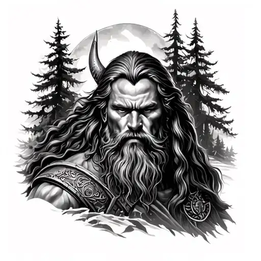 Viking Warrior Nature Trees On The Underarm