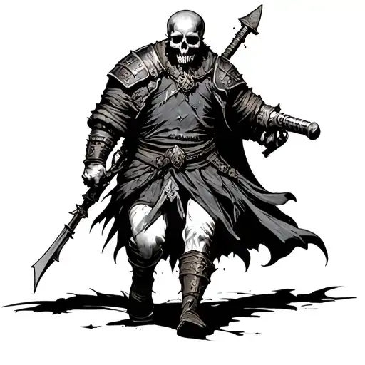 Scotland Skull Warrior Man Walking