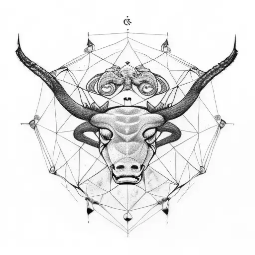A Minimalist Tattoo Featuring The Scorpio And Taurus Zodiac Signs
