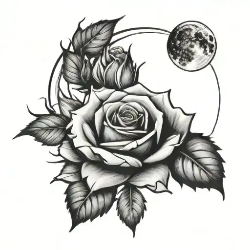 Rose And Moon