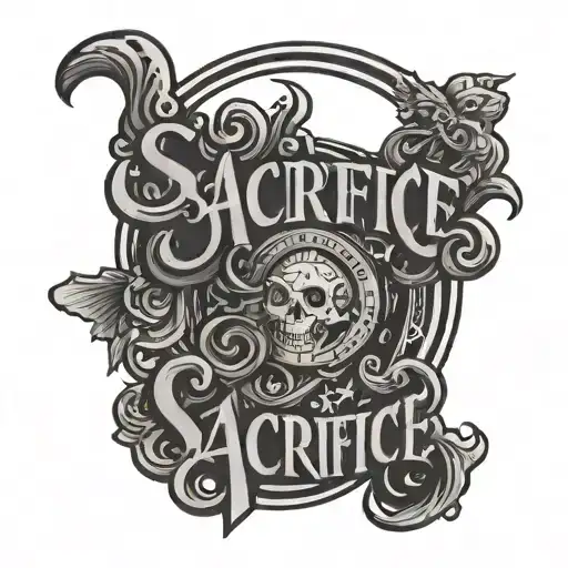 Sacrifice Lettering Style Likely Unreadable