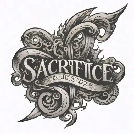 Sacrifice Lettering Style Likely Unreadable