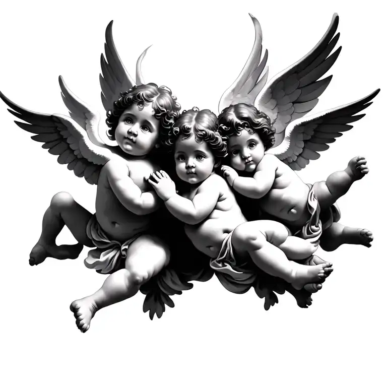 3 Cherubs Flying