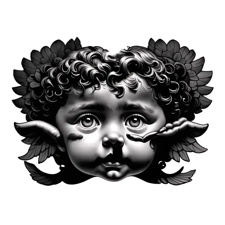 1 Cherub Covering Eyes 1 Cherub Covering Ears 1 Cherub Covering Mouth