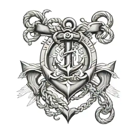 Anchor Intertwined With Names Incorporated