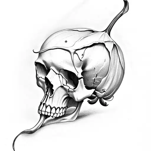 Lily Of The Valley Skull