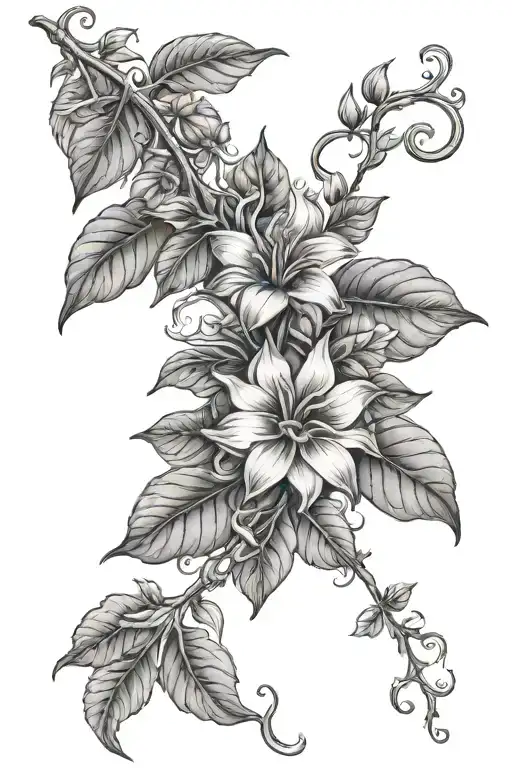 Ayahuasca Vine Wrapped Light Subtle Flower