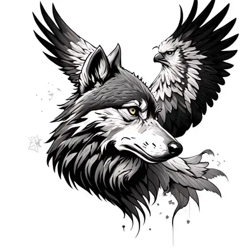 Wolf And Eagle