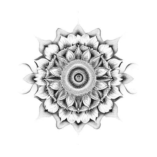 Sunflower Rose Mandala