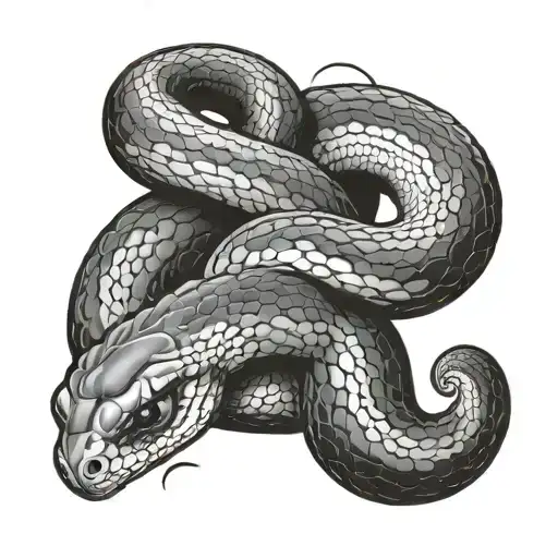 Corn Snake Curled Up Like A S