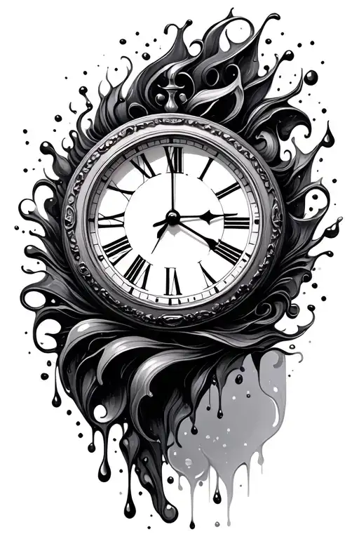 Sanding Clock From Which Droplets Flow