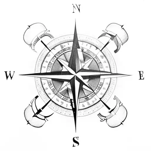 A Compass With The Cities You've Lived In As The Cardinal Directions