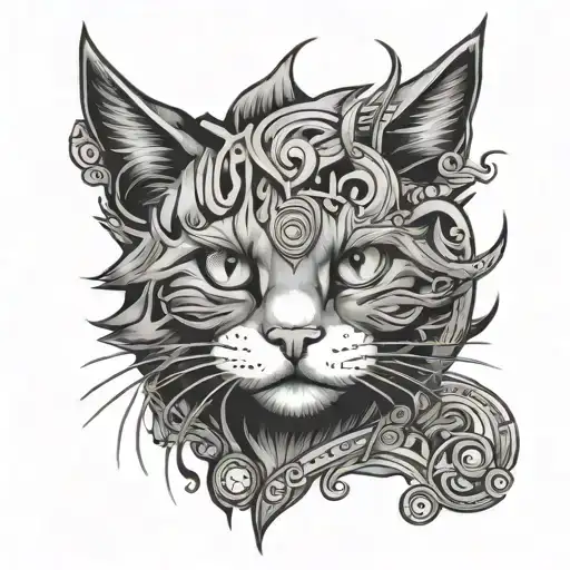 Punk Maine Coone Cat