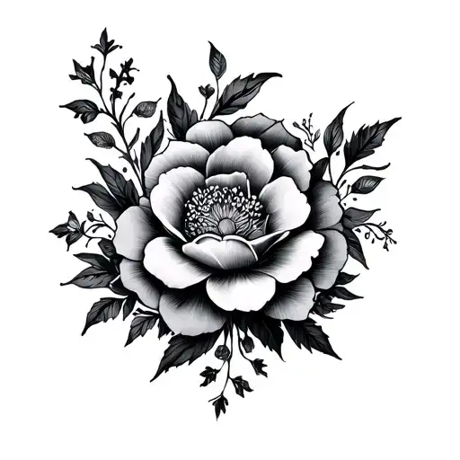Sleep Token Floral Tattoo Design