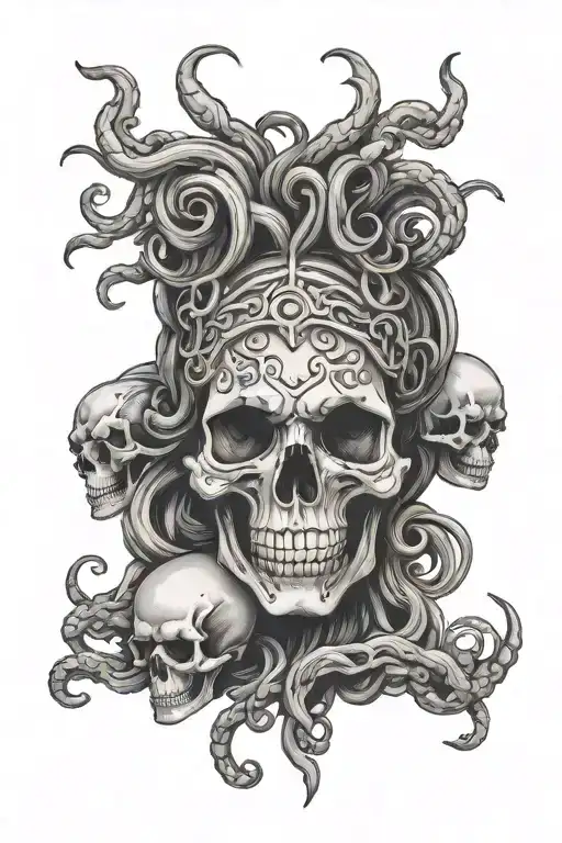Medusa And Skull