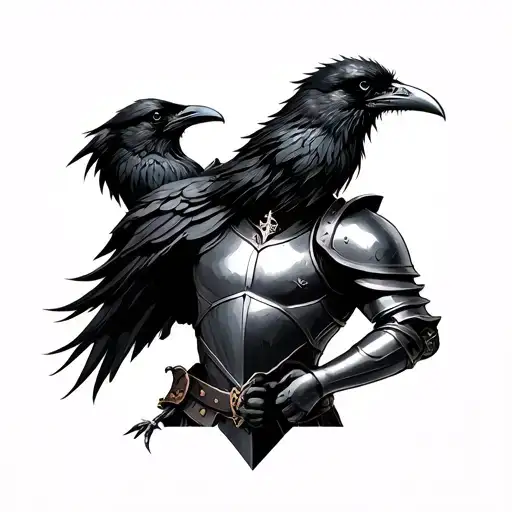 Knight With Raven On Shoulder