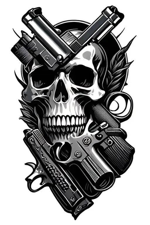 Skull An Guns
