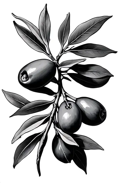 Olive Branch With Olives