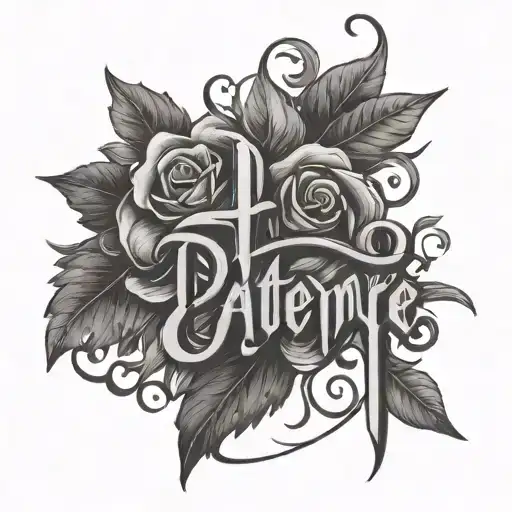 The Word Patience But As A Symbol Is A Tattoo Form