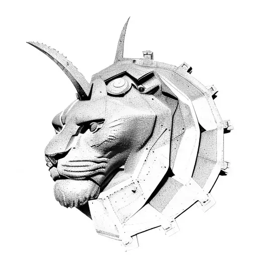 A Concrete Finisher Welding Together A Giant Mechanical Lion