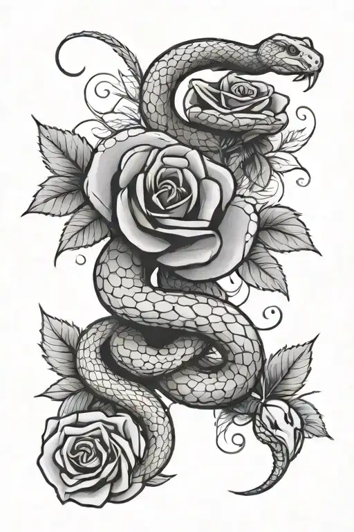 Snake And Rose