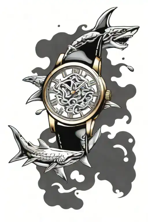 Gold Money Watches Shark