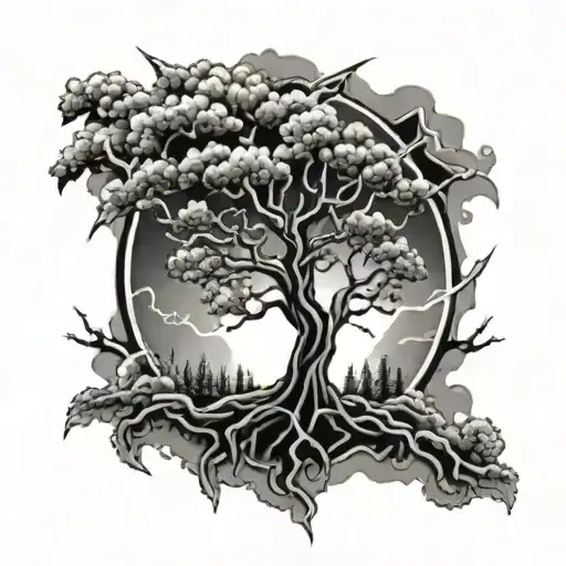 Tree Infused Lightning Bolt