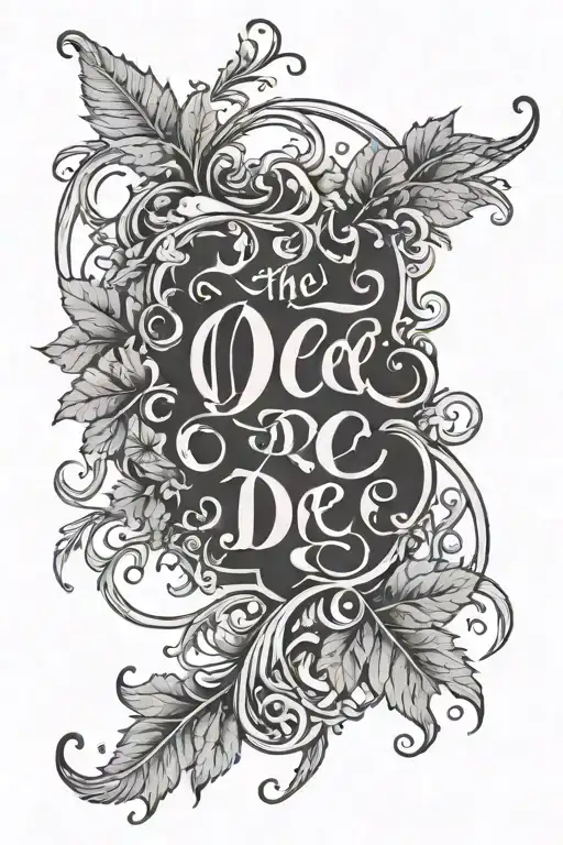 The Name Dee With Pretty Vines Around It